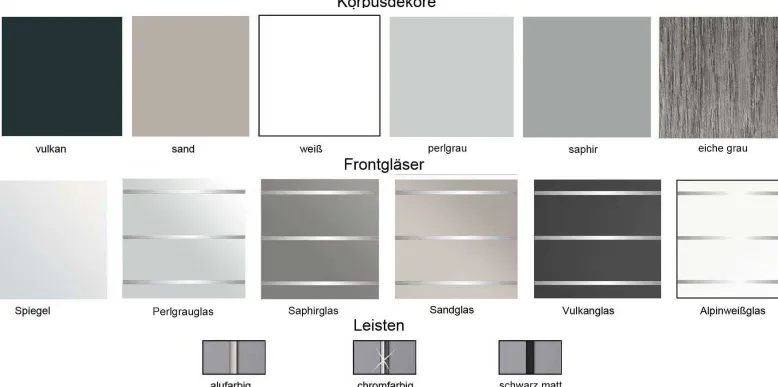 Sonate Como Schwebetürenschrank mit Spiegel B249 cm