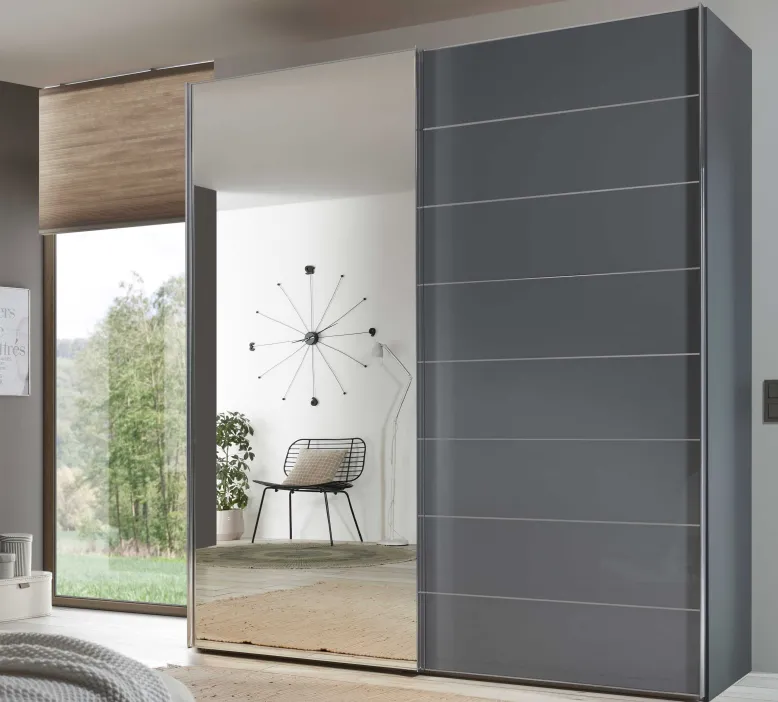 Sonate Como Schwebetürenschrank mit Spiegel B200 cm