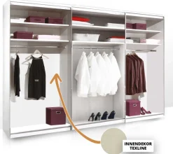 Sonate Lucca Kleiderschrank Glasfront B280 cm