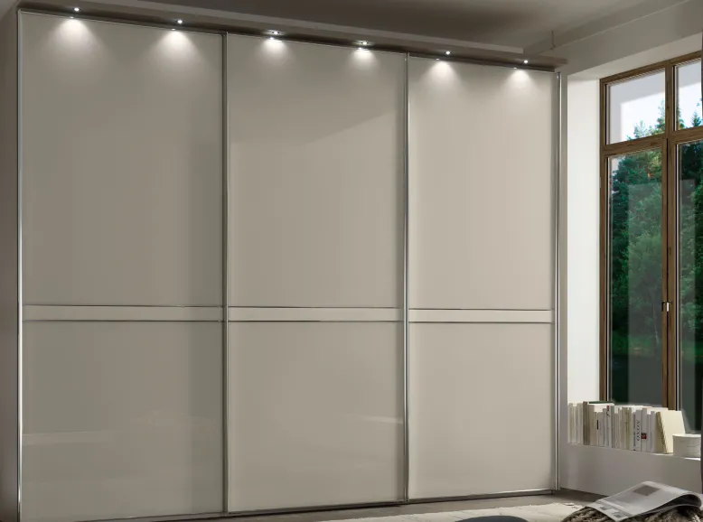 Sonate Pesaro Kleiderschrank Glastüren B400 cm