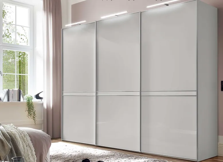 Sonate Pesaro Kleiderschrank Glastüren B400 cm