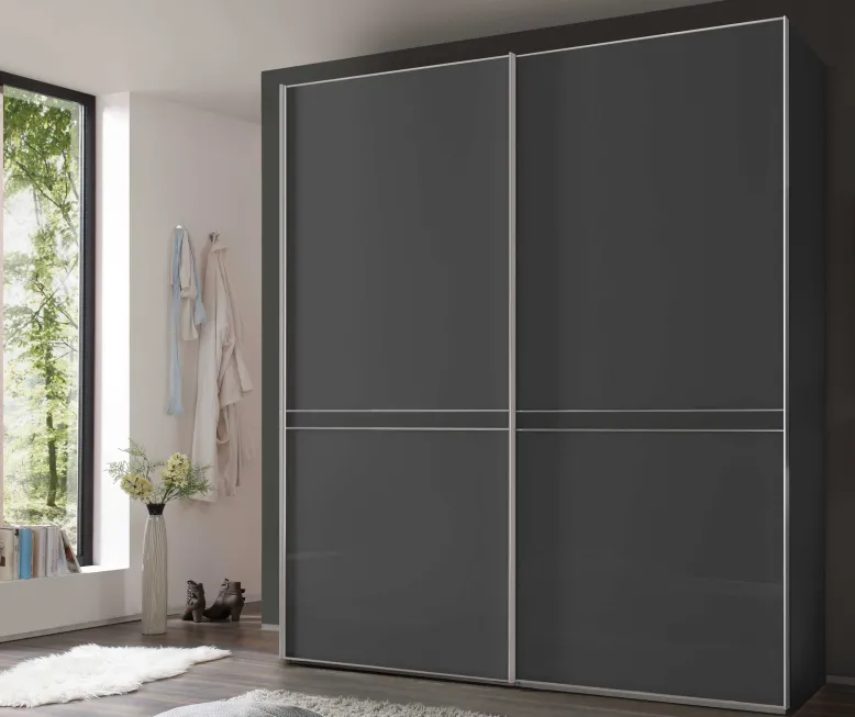 Sonate Pesaro Kleiderschrank mit Glastüren B167 cm