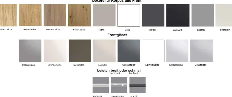Staud Schwebetürenschrank weiß mit Spiegel
