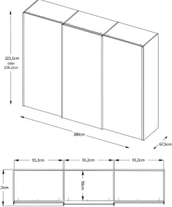 Staud Sinfonie Plus Schwebetürenschrank Glas