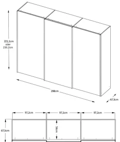Staud Sinfonie Plus Schwebetürenschrank