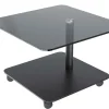 Thales Glas Beistelltisch mit Rollen