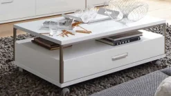 Trento Couchtisch weiß mit Schublade